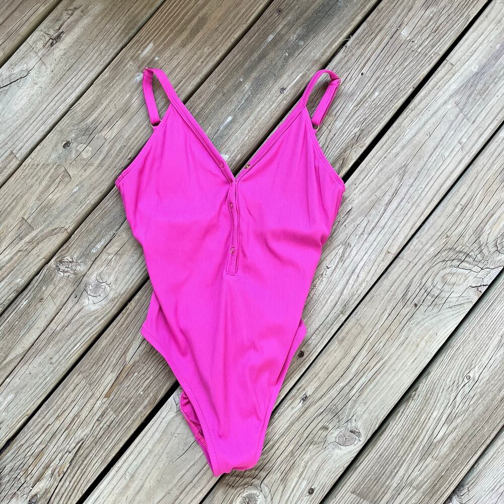 Robin Piccone Women's Hot Pink One Piece Bathing Suit Size 14